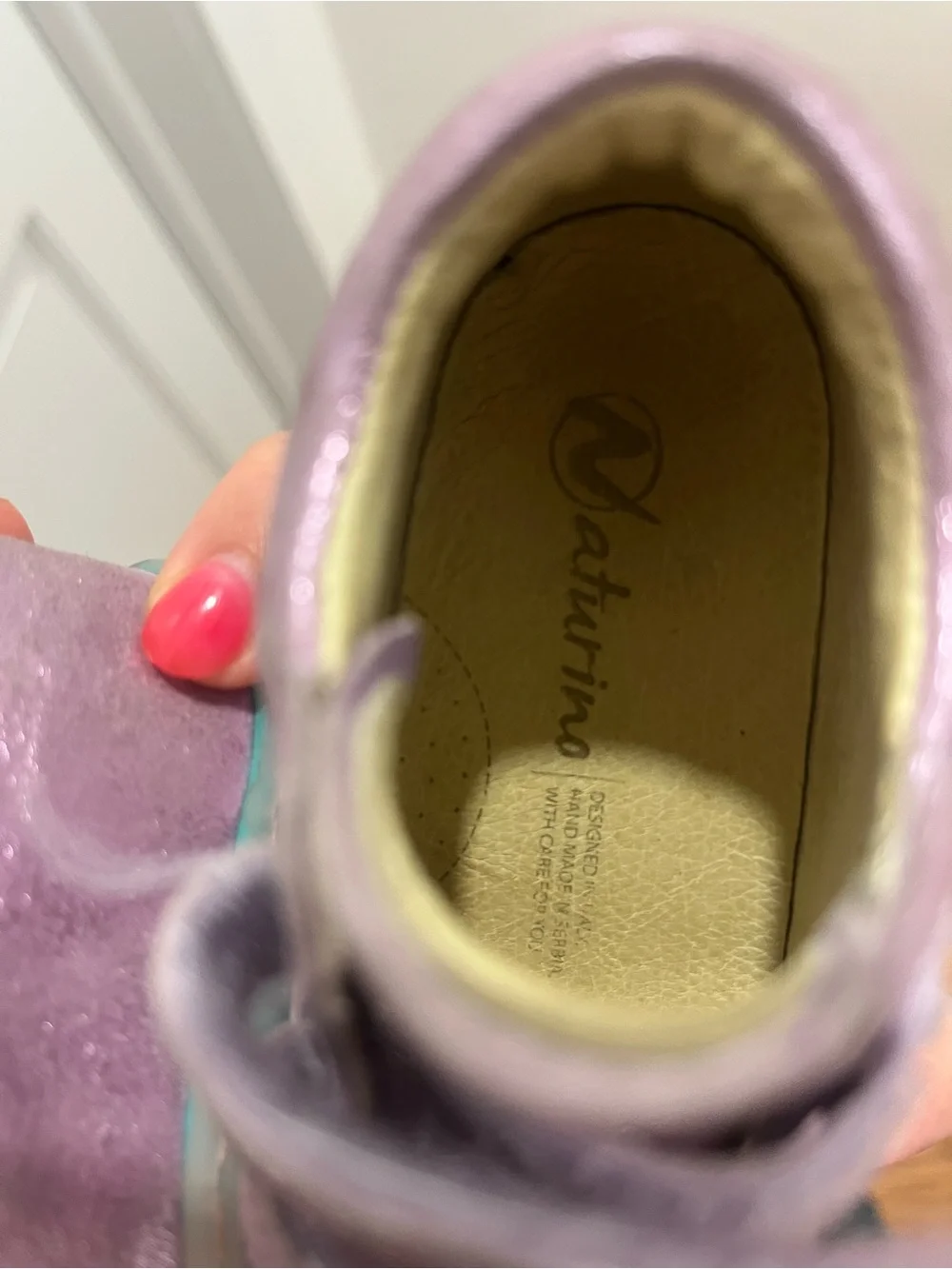 Naturino Cocoon Celeste Lilac size 19 EU/4 US